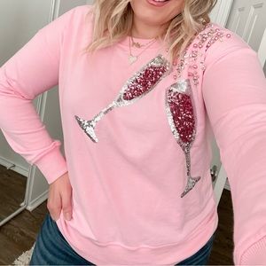 Champagne Toast Pink sweatshirt